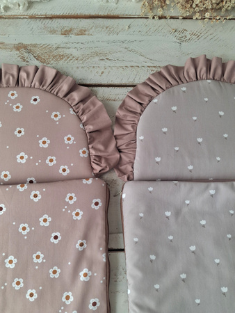 Śpiworek niemowlęcy Biały 40x75cm małe tulipanki