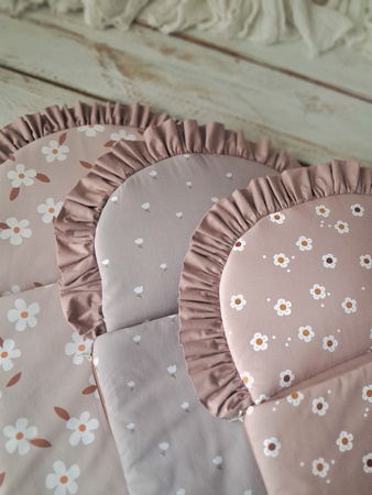 Śpiworek niemowlęcy Biały 40x75cm małe tulipanki