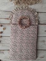 Śpiworek niemowlęcy 40x75cm kwiatuszki różowe