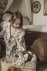 Sukienka w Kwiatuszki Lniana  Vintage 5-10 lat Marysia Honey