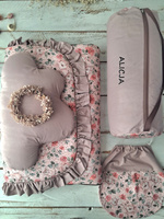 Śpiworek do przedszkola z falbanką 140x75cm różany ogród