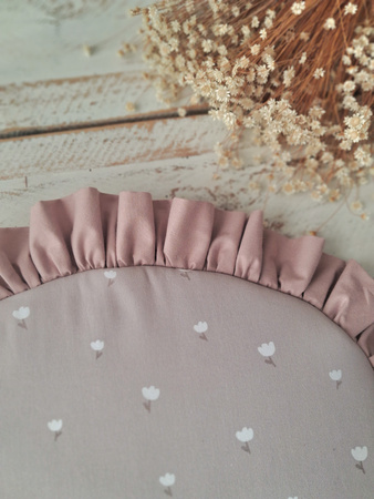 Śpiworek niemowlęcy Biały 40x75cm małe tulipanki