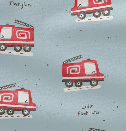 Śpiworek do przedszkola  140x75cm wozy strażacie