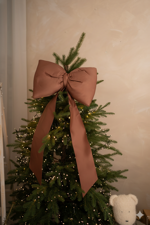Kokarda na choinkę 40x30 cm L duża Różany brąz