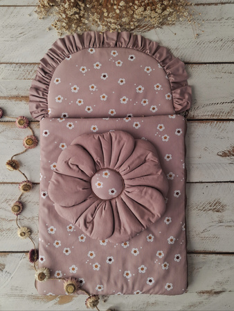 Śpiworek niemowlęcy Biały 40x75cm uśmiechnij się