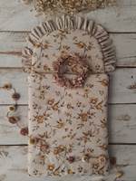 Śpiworek niemowlęcy lniany 40x75cm miodowe kwiatuszki