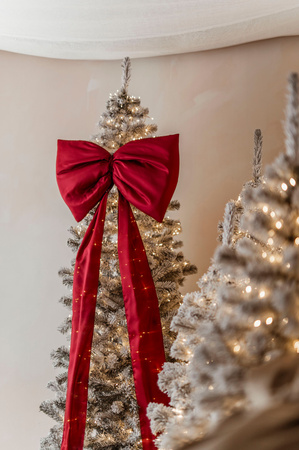 Bardzo duża Kokarda na choinkę 80x60 XXL czerwona