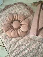 Śpiworek do przedszkola z falbanką 140x75cm różowe kwiaty