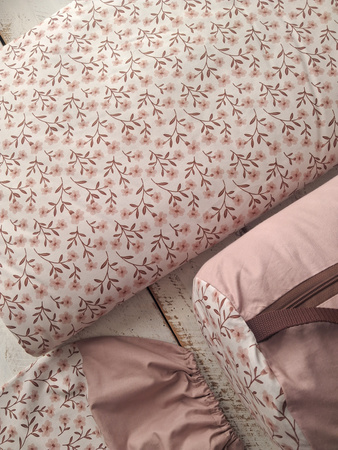 Śpiworek do przedszkola z falbanką 140x75cm różany drzewko różane