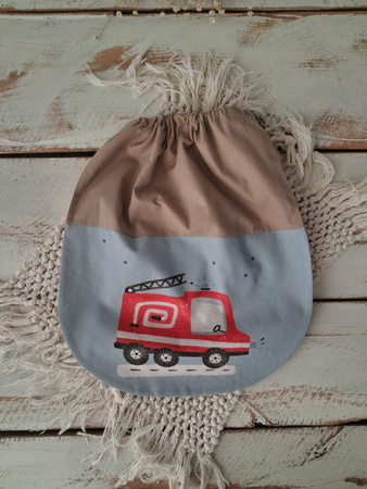 Worek na buty do przedszkola wozy strażackie