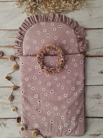 Śpiworek niemowlęcy Biały 40x75cm uśmiechnij się