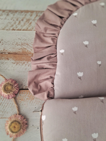 Śpiworek niemowlęcy Biały 40x75cm małe tulipanki