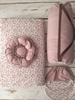 Śpiworek do przedszkola z falbanką 140x75cm różany drzewko różane