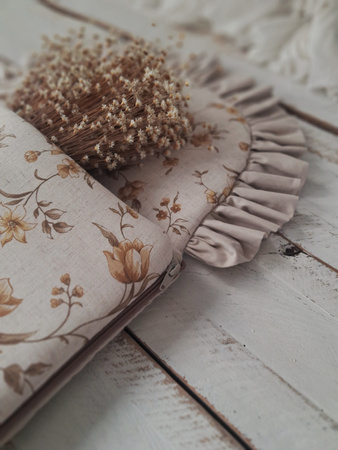 Śpiworek niemowlęcy lniany 40x75cm miodowe kwiatuszki