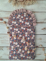 Śpiworek niemowlęcy Biały 40x75cm jesienne kwiatuszki