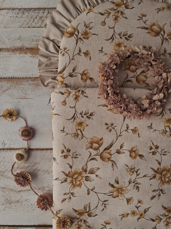 Śpiworek niemowlęcy lniany 40x75cm miodowe kwiatuszki