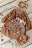 Kamizelka Vintage Kwiaty Żakard Spring Flowers dla Dziewczynki 1-4 lat