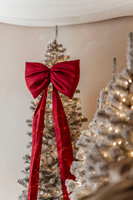 Bardzo duża Kokarda na choinkę 60x50 XL czerwona