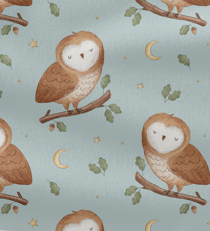 Śpiworek do przedszkola 140x75cm w sowim gaju