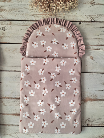 Śpiworek niemowlęcy  40x75cm kwiatuszki retro