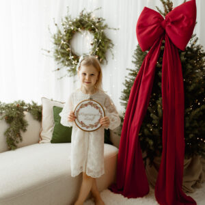 Czerwona kokarda na choinkę bardzo duża 70×60 XXL wstążki 250cm x 2