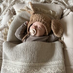 Lniany śpiworek niemowlęcy na lato 40×75cm