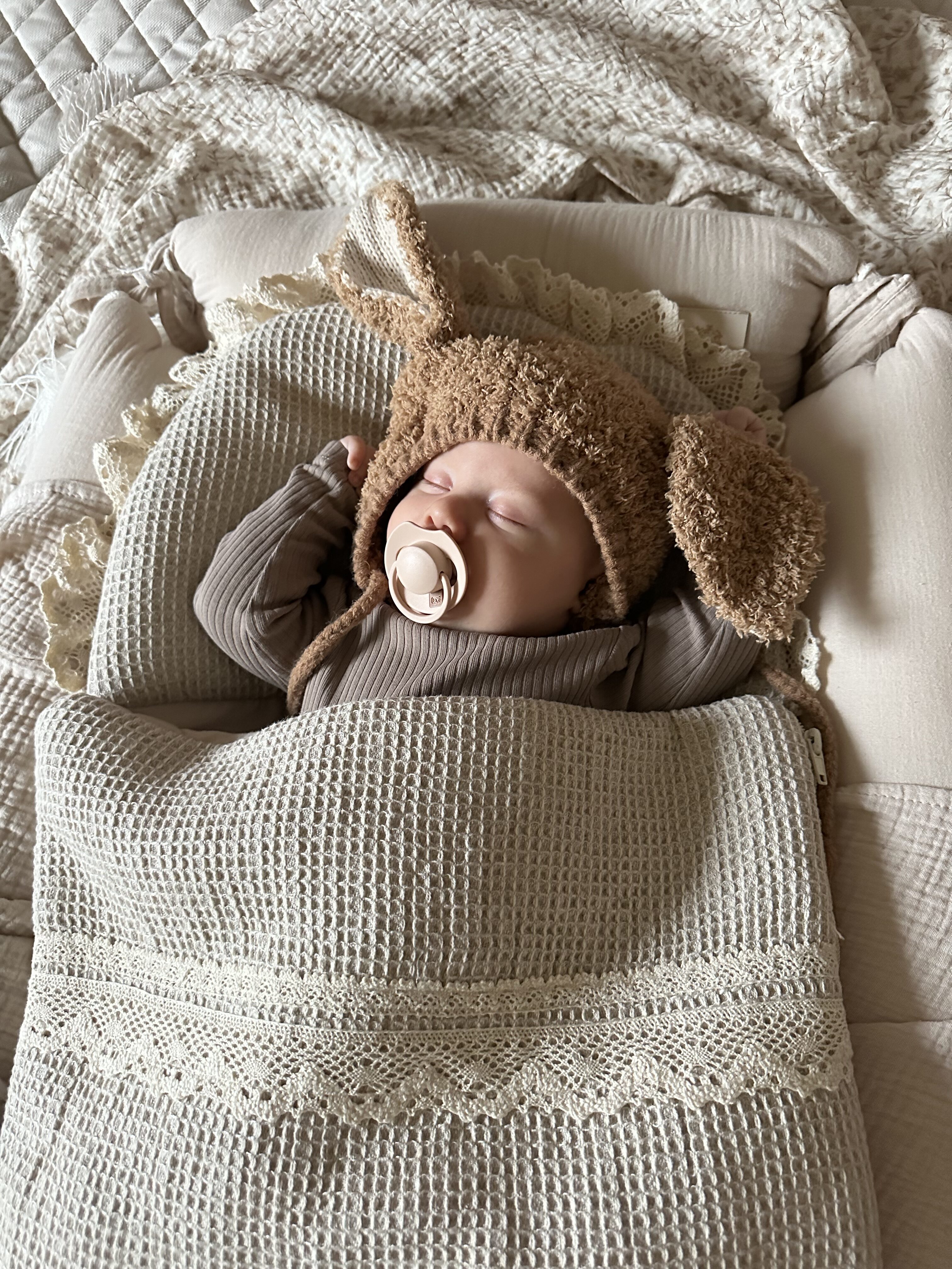 Lniany śpiworek niemowlęcy na lato 40×75cm