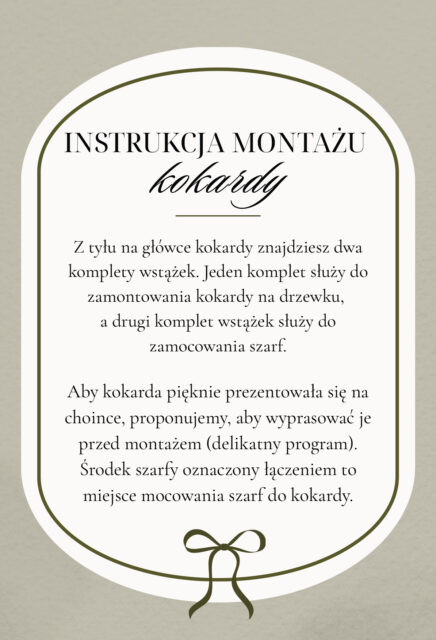 Kokarda na choinkę 50×40 cm L duża różany brąz wstążki 150cmx2