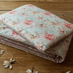 Kocyk do żłobka kwiaty różowe magnolie