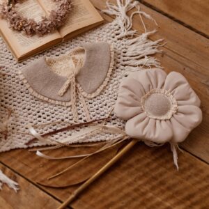 Kołnierzyk dla dziewczynki lniany zawiązywany zoja kasza