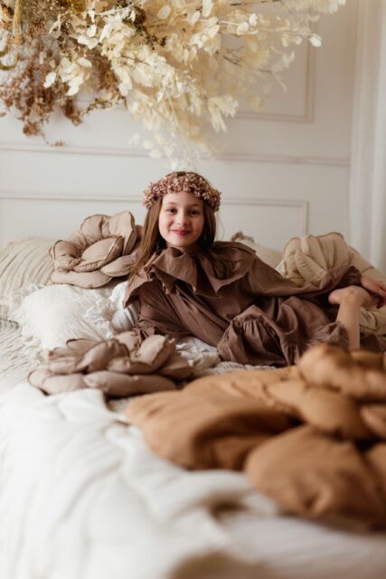 Poduszka boho kwiat carmelove 60×60