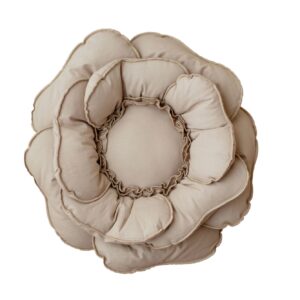 Poduszka kwiat beżowa 60×60cm