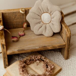 Torebka lniana dla dziewczynki kwiatuszek krepa