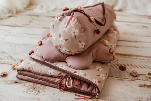 3w1 śpiworek pościel zestaw kwiatuszki retro róż junior