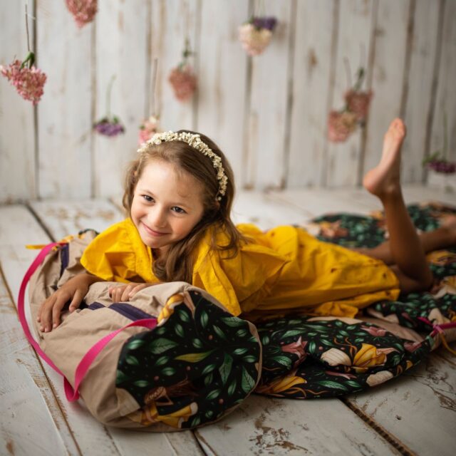 3w1 zestaw śpiworek do przedszkola wróżki w ogrodzie pościel premium bawełniana