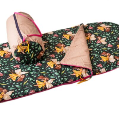 3w1 zestaw śpiworek do przedszkola wróżki w ogrodzie pościel premium bawełniana