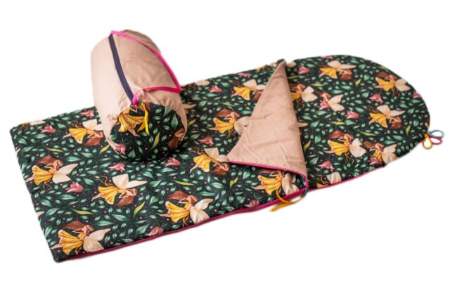 3w1 zestaw śpiworek do przedszkola wróżki w ogrodzie pościel premium bawełniana