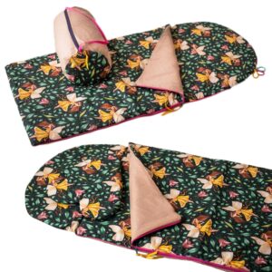 3w1 zestaw śpiworek do przedszkola wróżki w ogrodzie pościel premium bawełniana