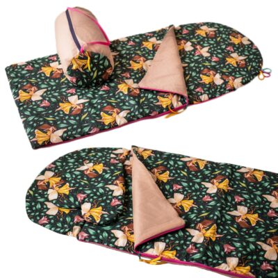 3w1 zestaw śpiworek do przedszkola wróżki w ogrodzie pościel premium bawełniana