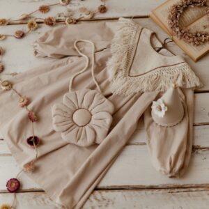 Bawełniana boho sukienka do sesji zdjęciowych Marysia natural