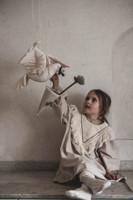 Bawełniana boho sukienka do sesji zdjęciowych Marysia natural