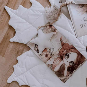 Bawełniana mata do zabawy liść klon dla dzieci milk