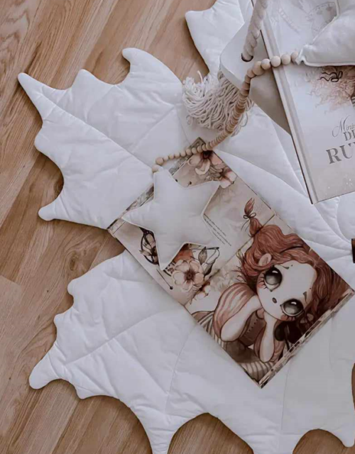 Bawełniana mata do zabawy liść klon dla dzieci milk