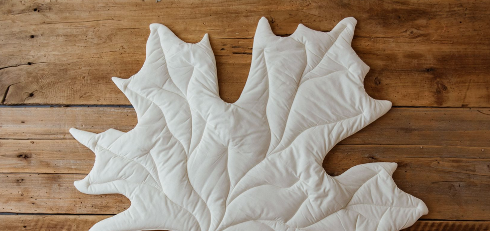 Bawełniana mata do zabawy liść klon dla dzieci milk