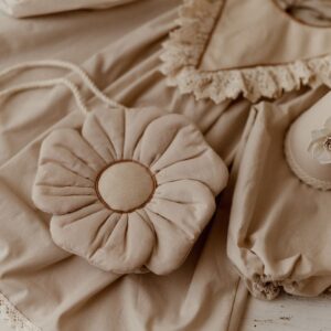 Bawełniana sukienka z koronką retro Marysia natural koronka 5-10 lat