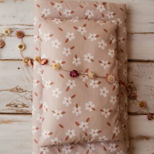 Bawełniany kocyk pościel premium 3w1 zestaw kwiatuszki retro junior