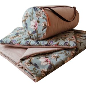 Bawełniany kocyk pościel premium 3w1 zestaw kwiaty w ogrodzie junior