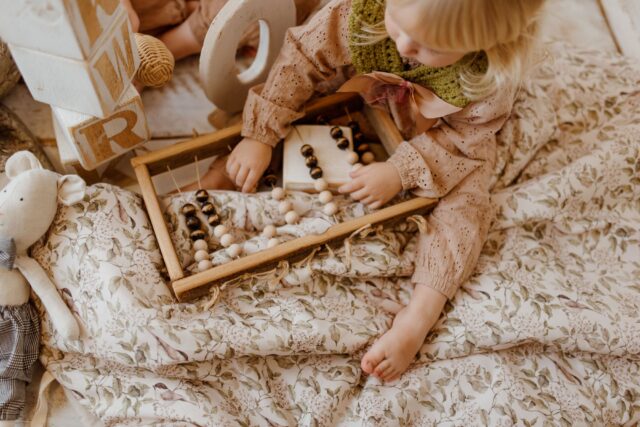 Bawełniany śpiworek pościel do żłobka zestaw premium 3w1 wróbelki natural