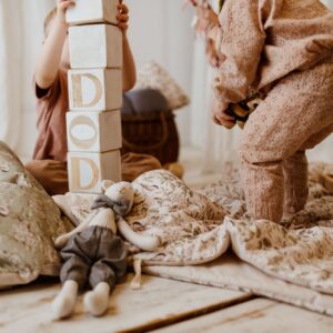 Bawełniany śpiworek pościel do żłobka zestaw premium 3w1 wróbelki natural