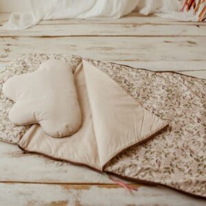 Bawełniany śpiworek pościel do żłobka zestaw premium 3w1 wróbelki natural